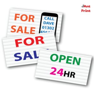 Lightweight Correx Signs 610 x 457mm | Multi coloured
