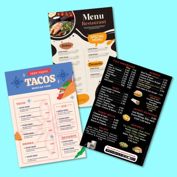 menu-printing-doncaster